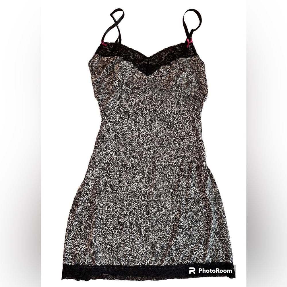 Black and White Pattern Mini Dress